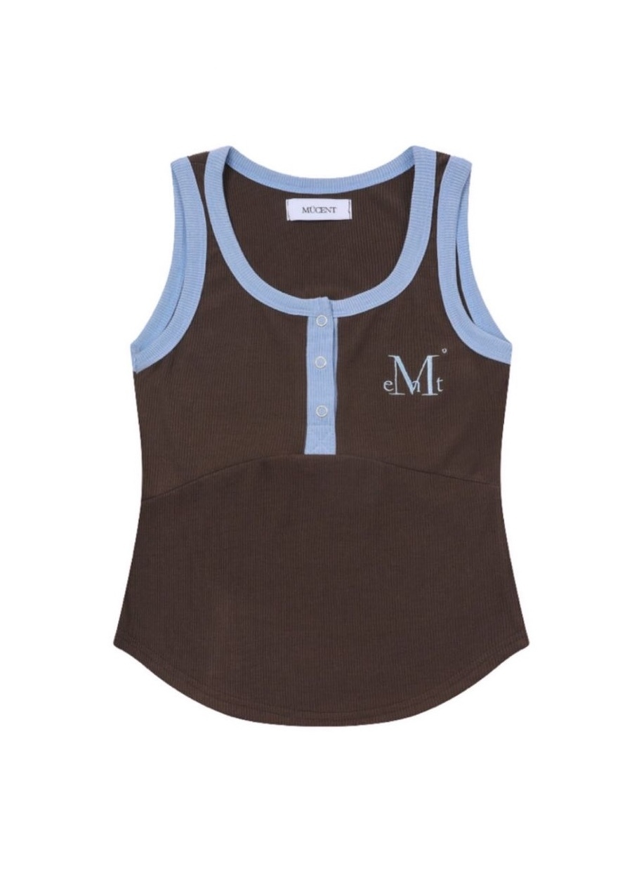 MUCENT Color Pop Button Sleeveless