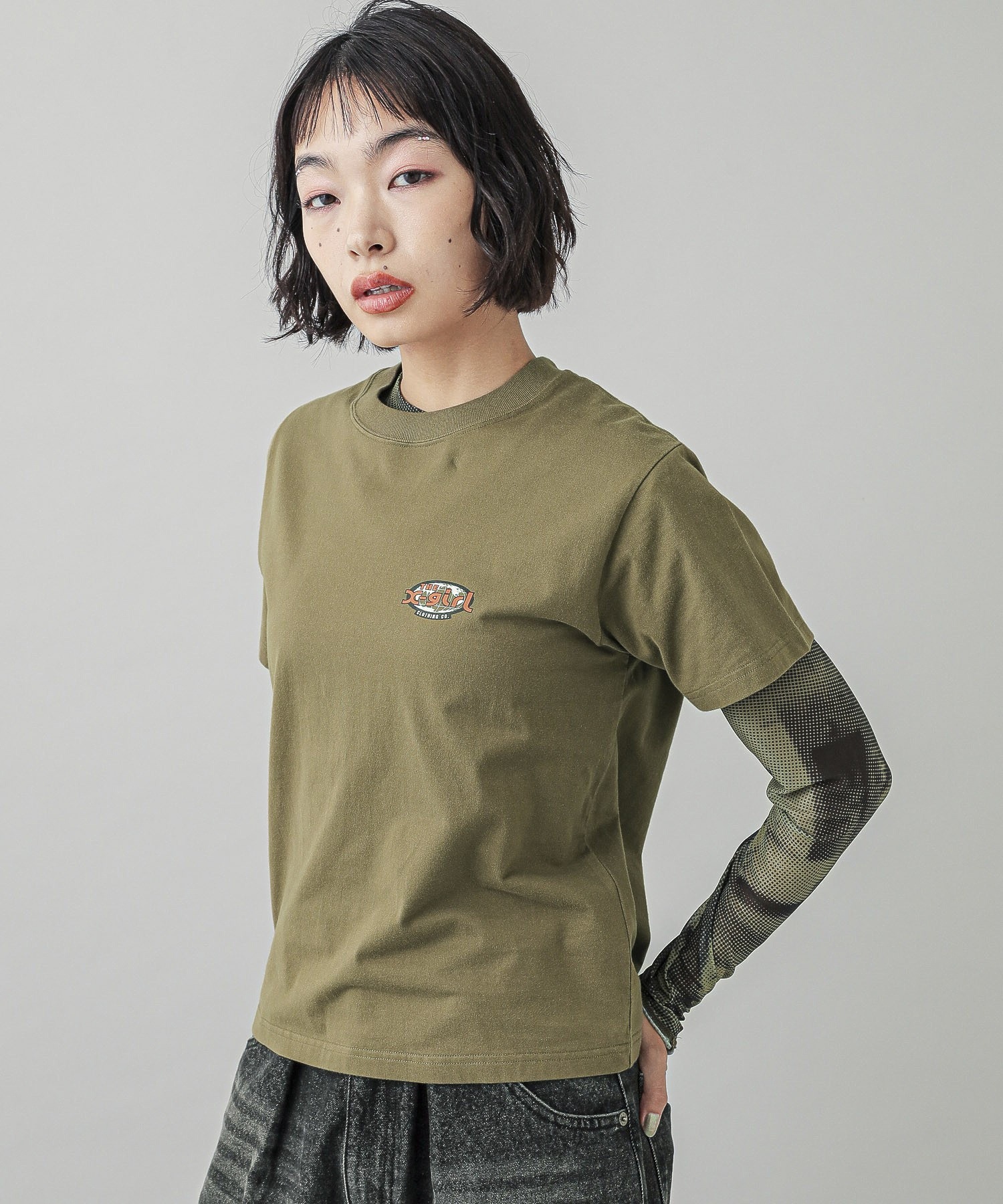 X-girl GLOBE OVAL LOGO S/S TEE