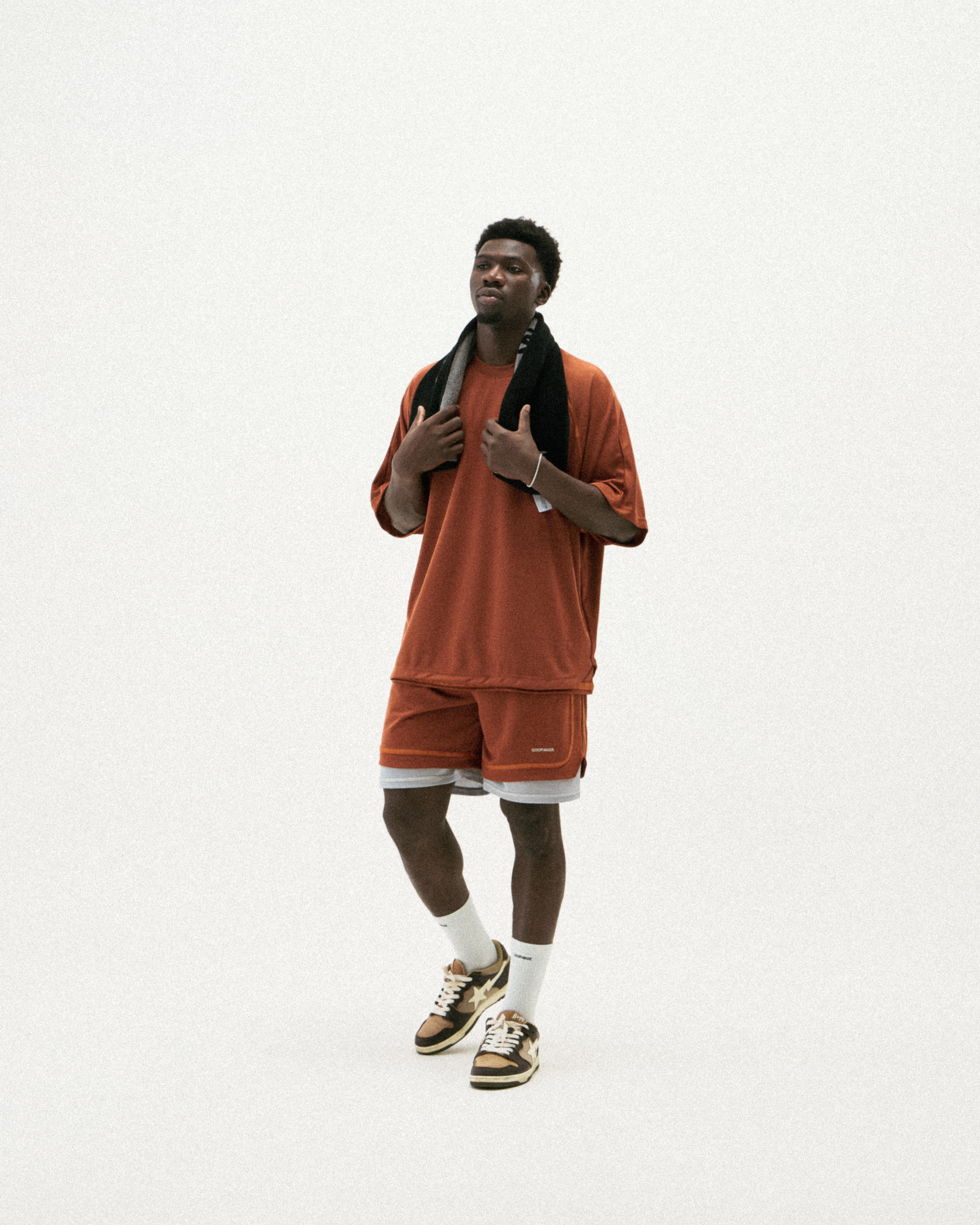 GOOPiMADE “Rve-S3” Riverside Track Shorts - Pumpkin