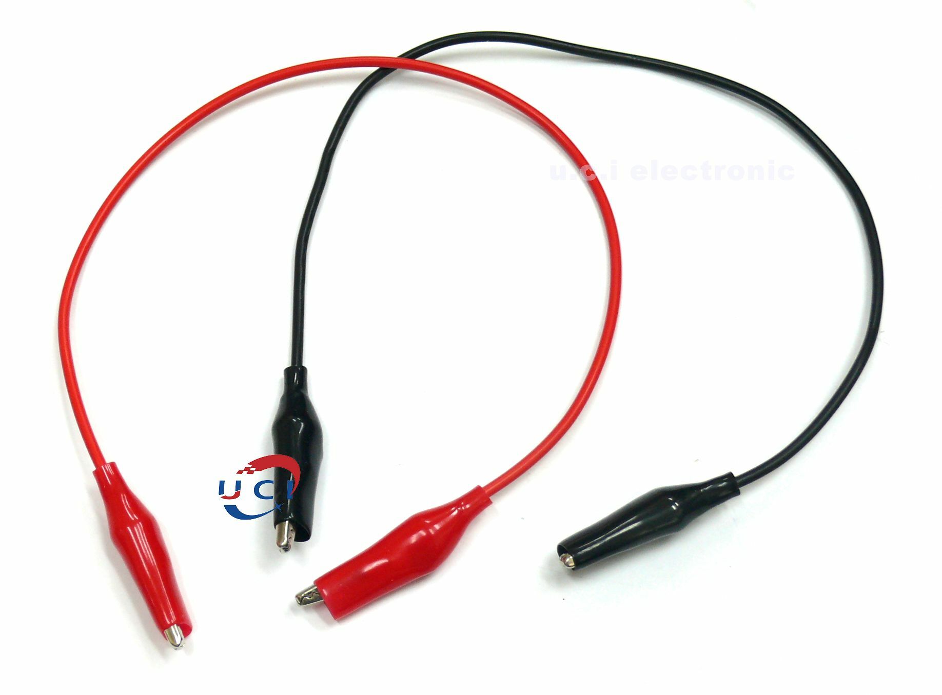 【UCI電子】(L-11) 中號雙頭鱷魚夾線30公分 帶線鱷魚夾 測試線 連接線