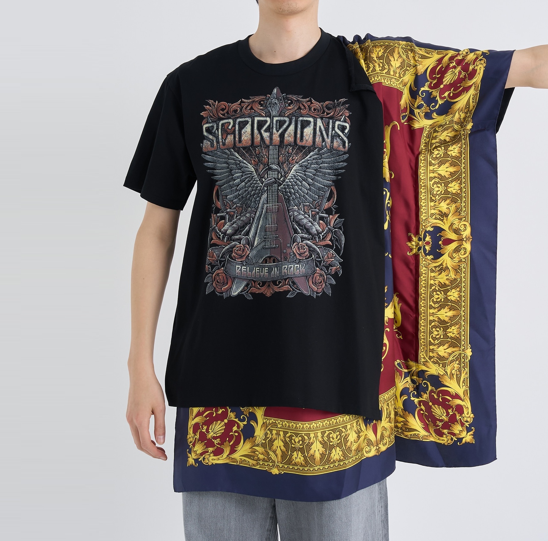 JUNYA WATANABE MAN 2025 S/S SCORPIONS × SCARF MIX ROCK TEE (WO-T003-051) - PRE ORDER ITEM (預訂中)