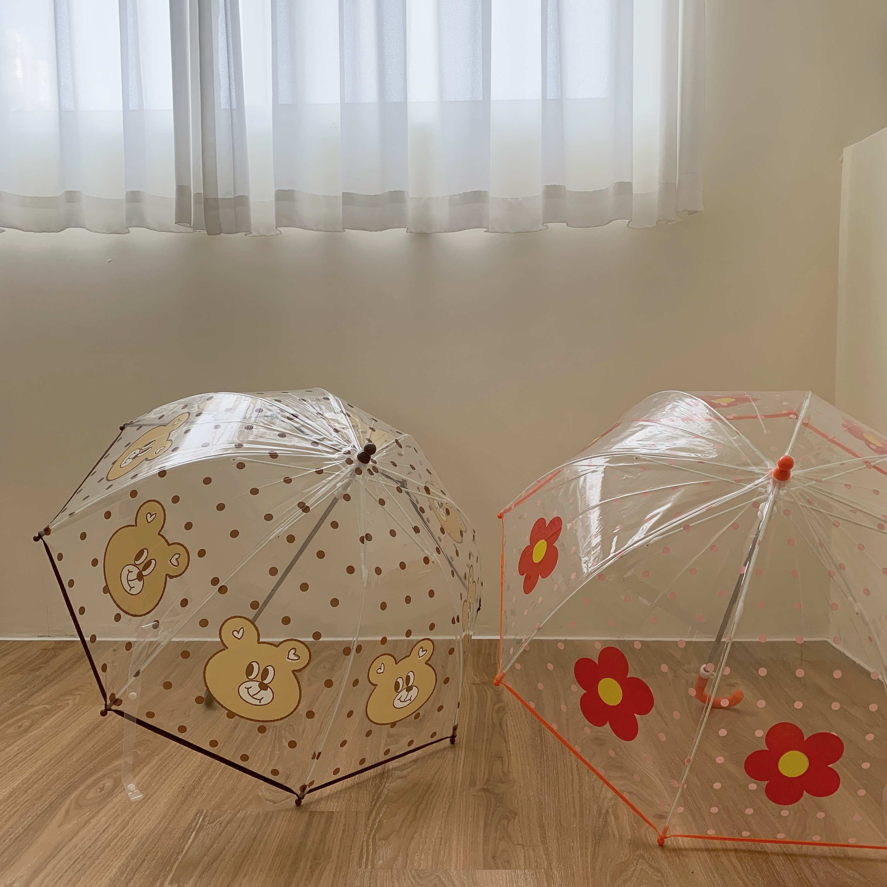 可愛透明卡通雨傘