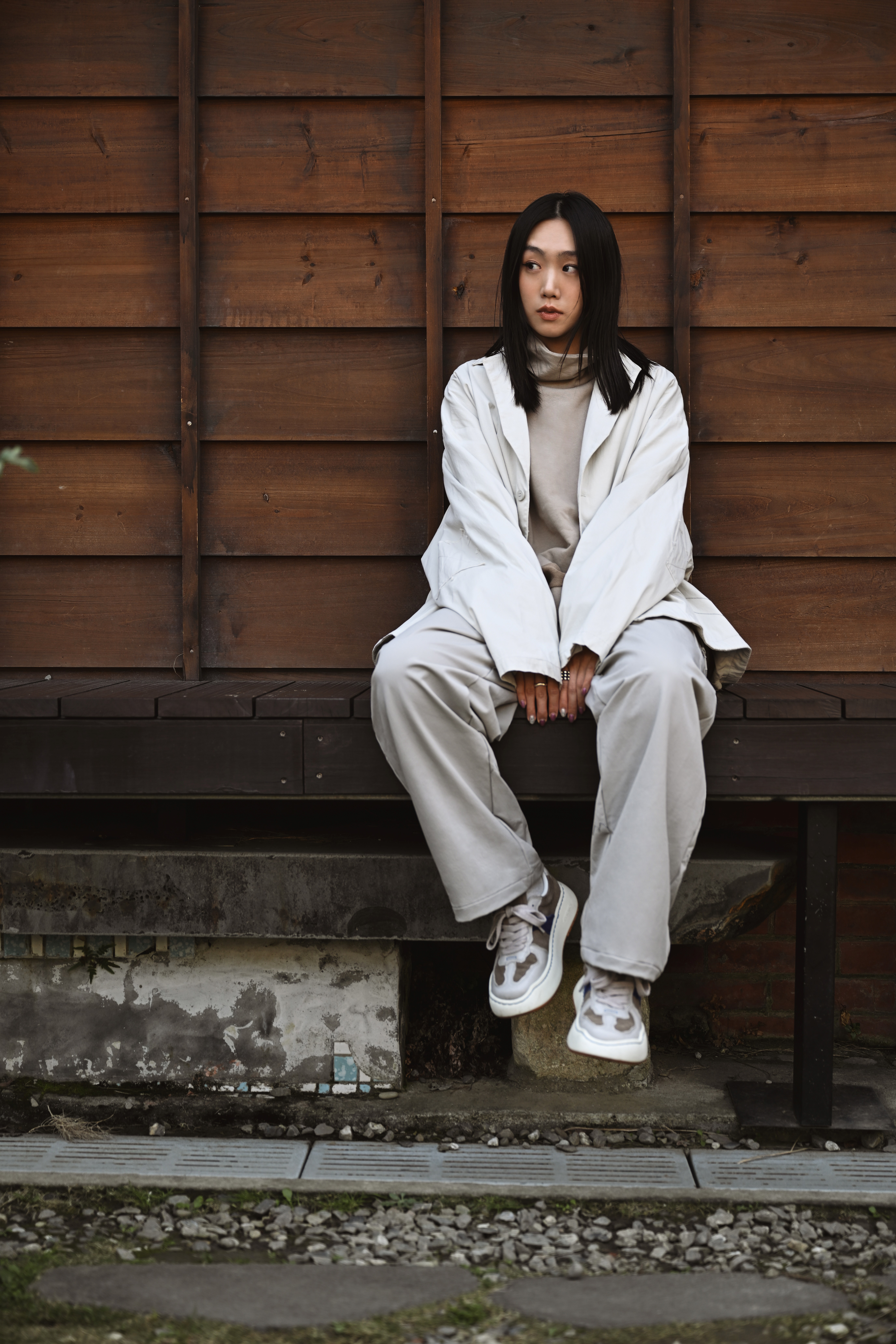 MELSIGN - February Zip Pocket Trousers - Ivory