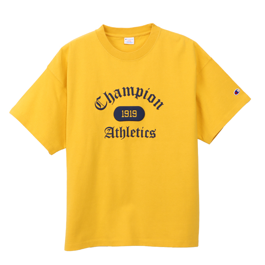 男款-CASUAL 寬版印花短袖TEE-黃色（C3-B323-573）