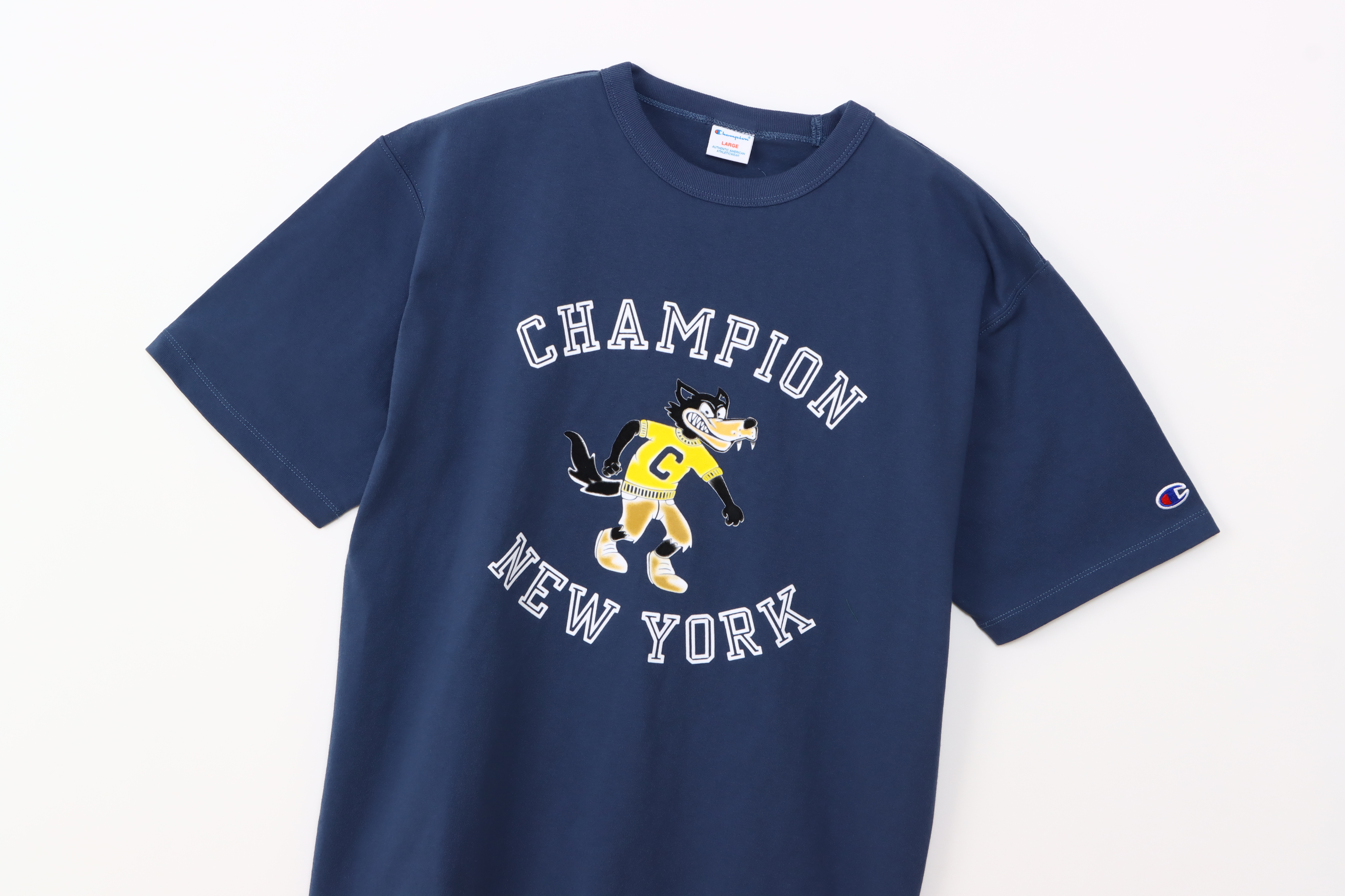 男款-CASUAL 復古印花短袖TEE-深藍色 （C3-B329-350）