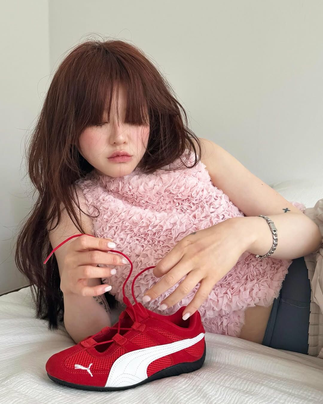 PUMA SPEEDCAT GO 賽車鞋 芭蕾舞鞋 涼鞋 正紅 紅白 網布 麂皮 女鞋 403589-02 / 預購