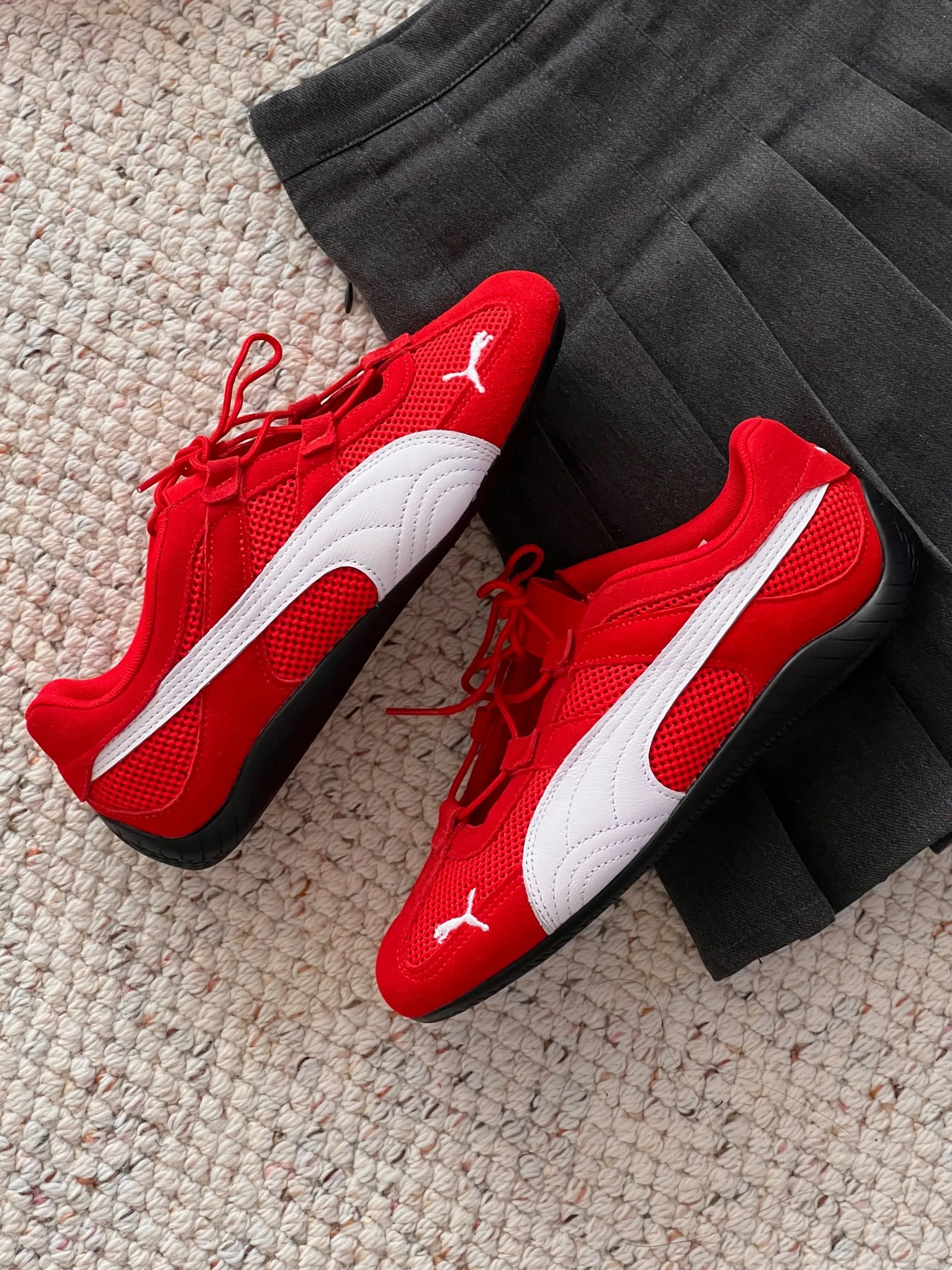 PUMA SPEEDCAT GO 賽車鞋 芭蕾舞鞋 涼鞋 正紅 紅白 網布 麂皮 女鞋 403589-02 / 預購