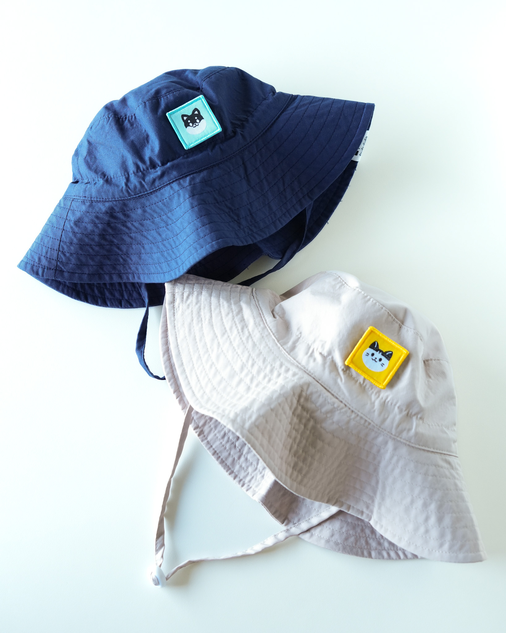 豆豆喵喵魔術布貼遮陽漁夫帽