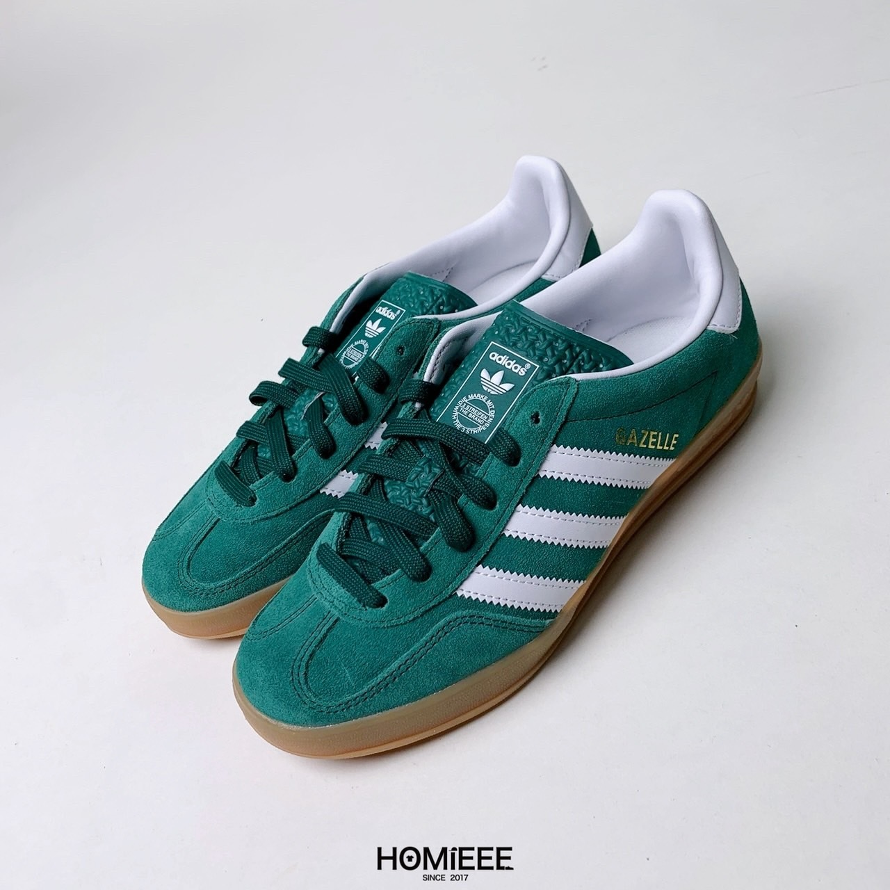 Adidas Gazelle Indoor Green 休閒鞋 麂皮 焦糖底 綠色 [JI2062]