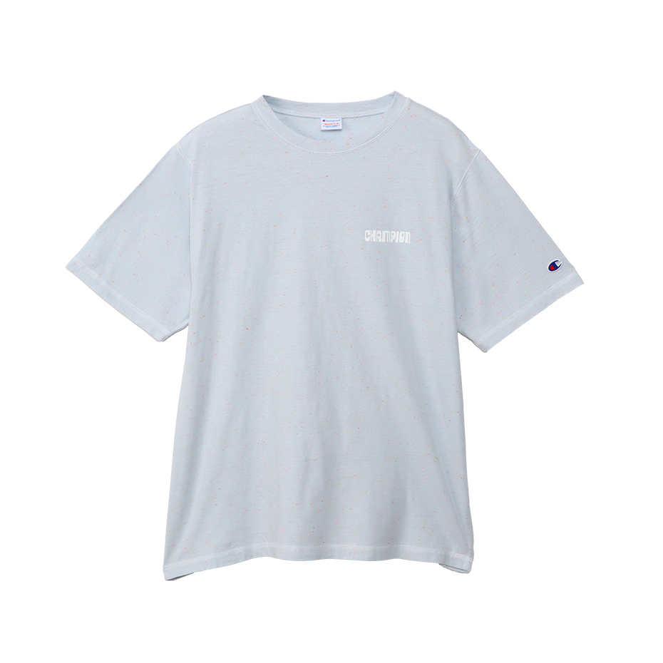 女款-CASUAL裝飾線 LOGO 印花 短袖 T恤-淺藍（CW-B311-797）