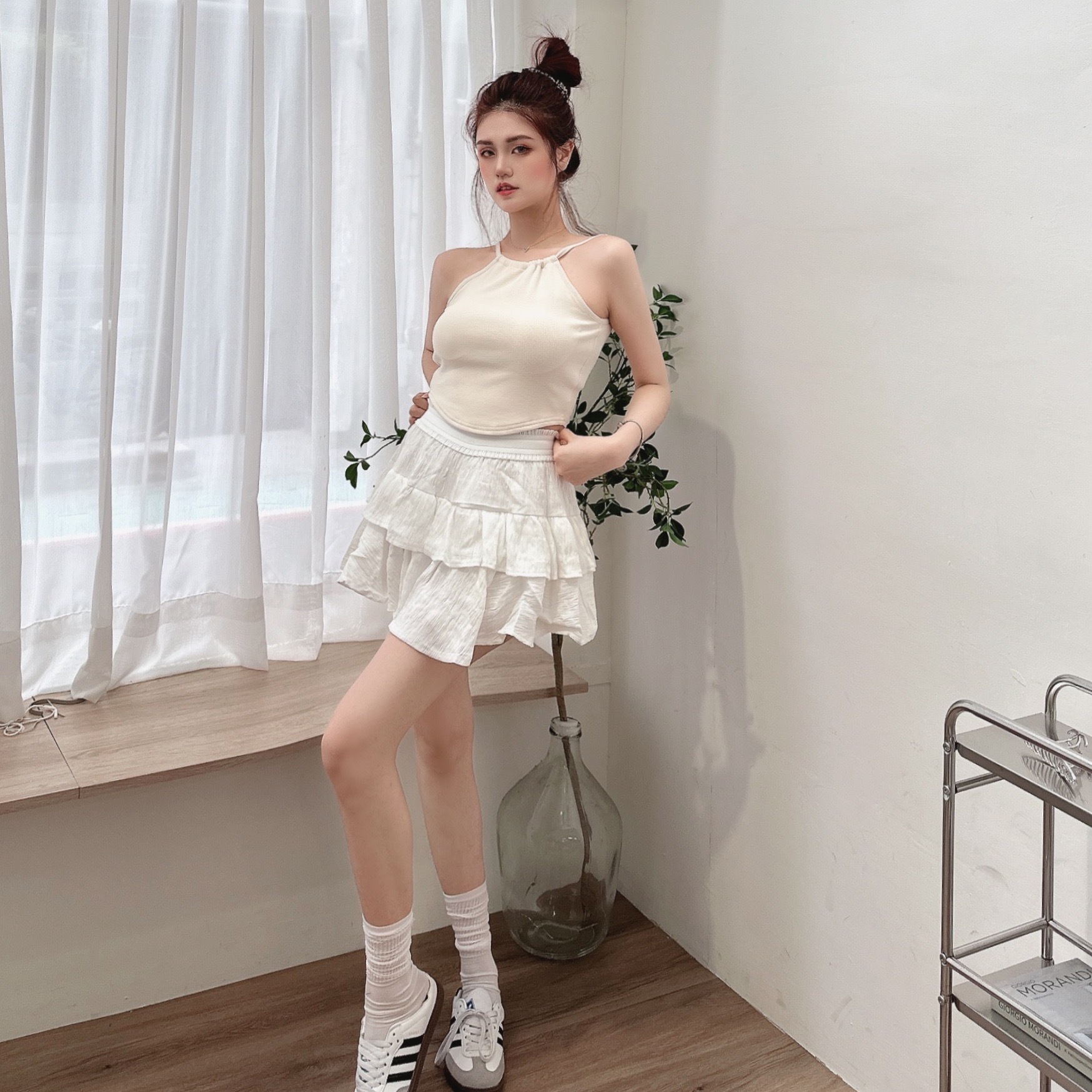 法式甜美蛋糕短裙/二色