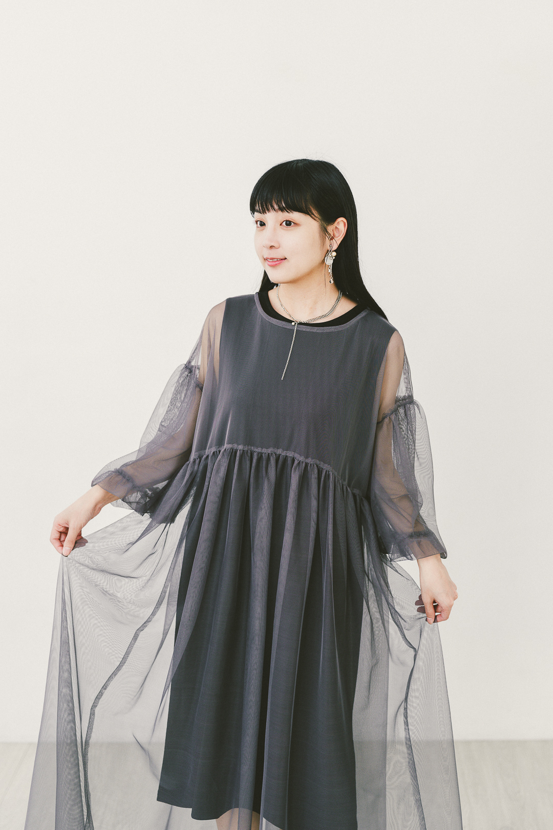 晨霧的日記！1+1 薄紗連衣裙 set