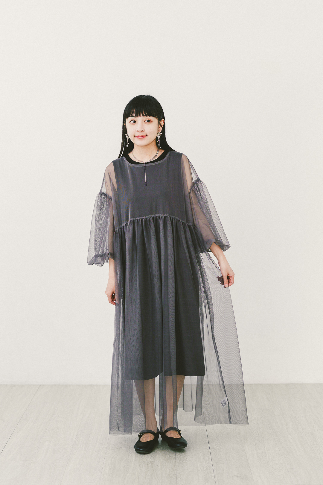 晨霧的日記！1+1 薄紗連衣裙 set