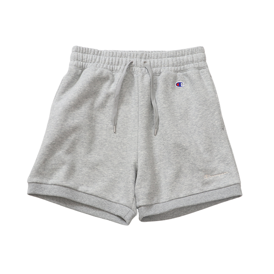 女款 -CASUAL刺繡 棉質休閒 短褲-灰色（CW-B501-060）