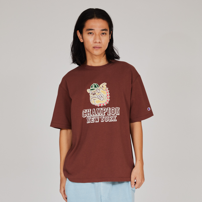 男款-CASUAL 狗狗印花短袖TEE-摩卡色（C3-B329-289）