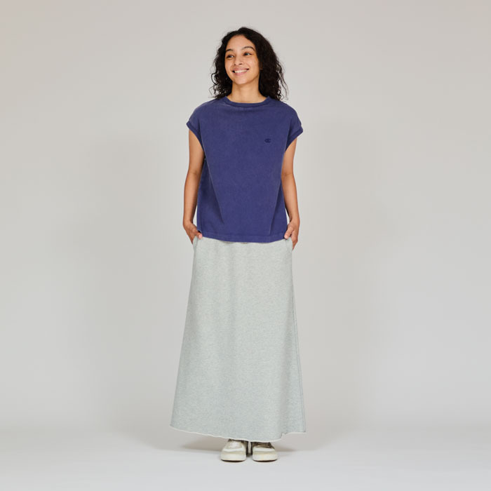 女款-色落 小C 刺繡 無袖 上衣-  深藍色（CW-B307-337）