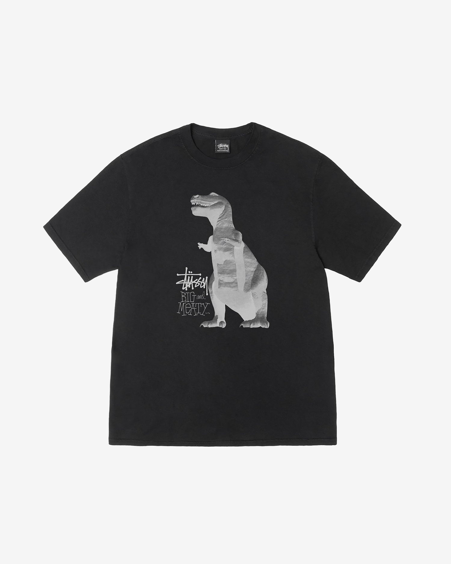 STÜSSY Big & Meaty Pigment Dyed T-Shirt Black