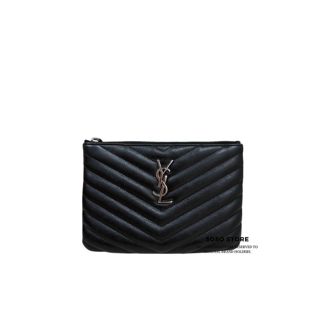 YSL Clutch - Black / Shw