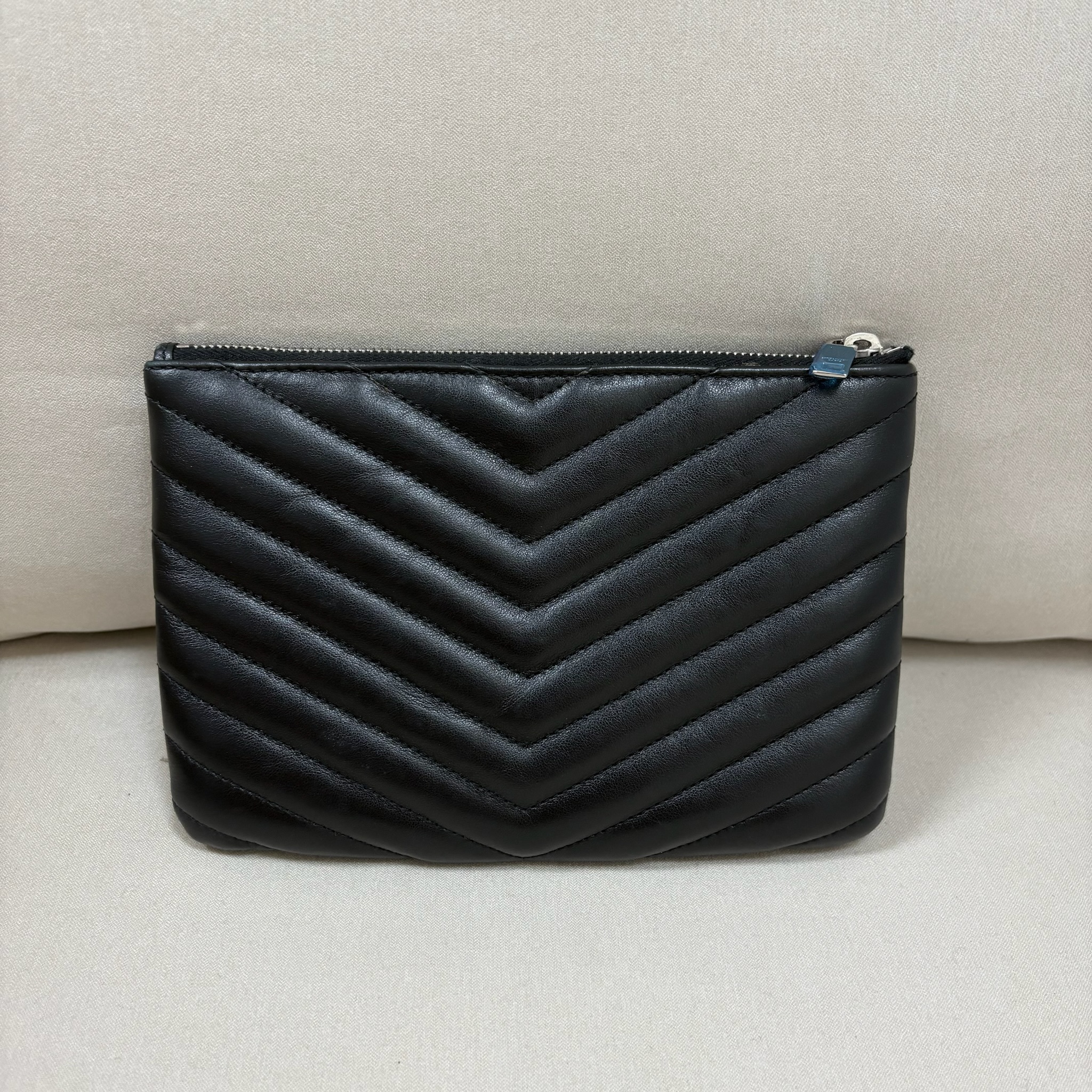 YSL Clutch - Black / Shw