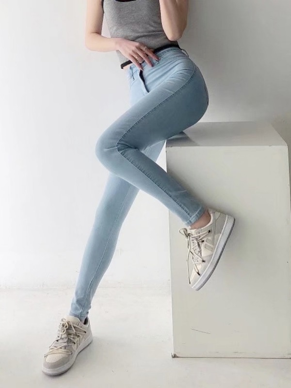 高腰彈性牛仔褲 四色