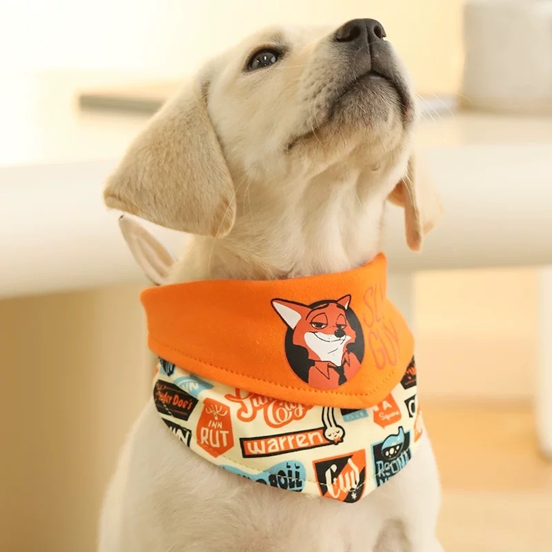 迪士尼疯狂动物城系列  尼克印花宠物口水巾