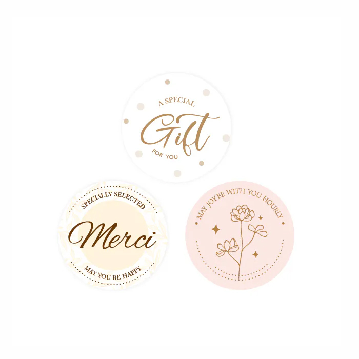 禮品貼紙 春暖微光 48枚*2包 4.5cm【01-71104502】