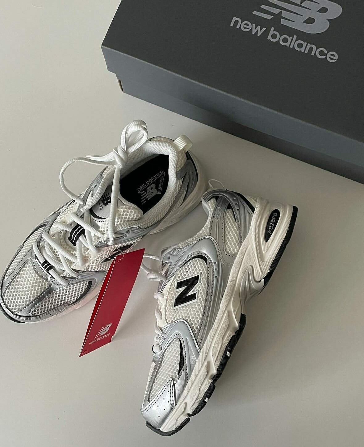 【代購】New Balance NB 530 Running Shoes Unisex Low-Top Silver/Black