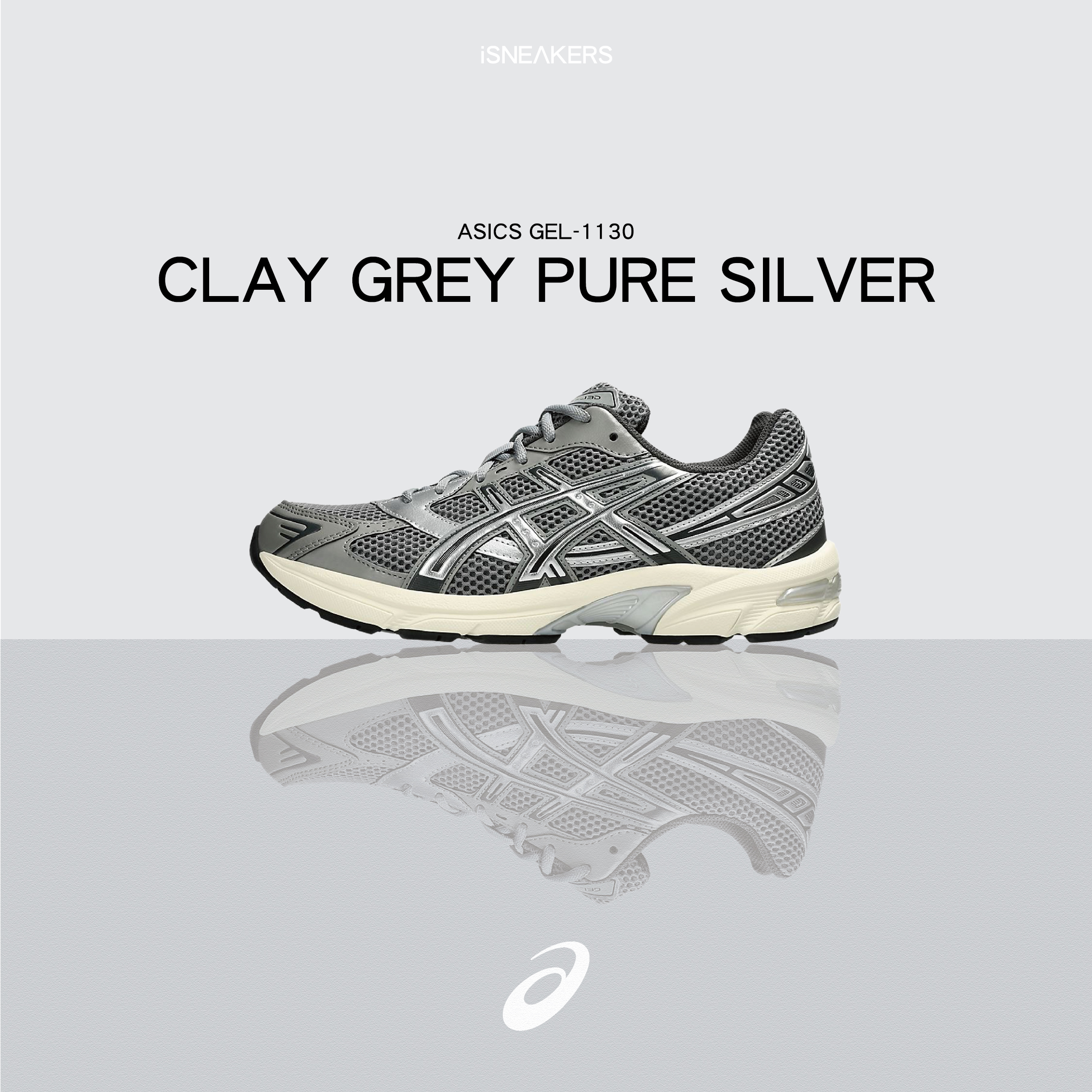 iSNEAKERS｜Asics Gel-1130 "Clay Grey Pure Silver" 灰銀 1201A256-026