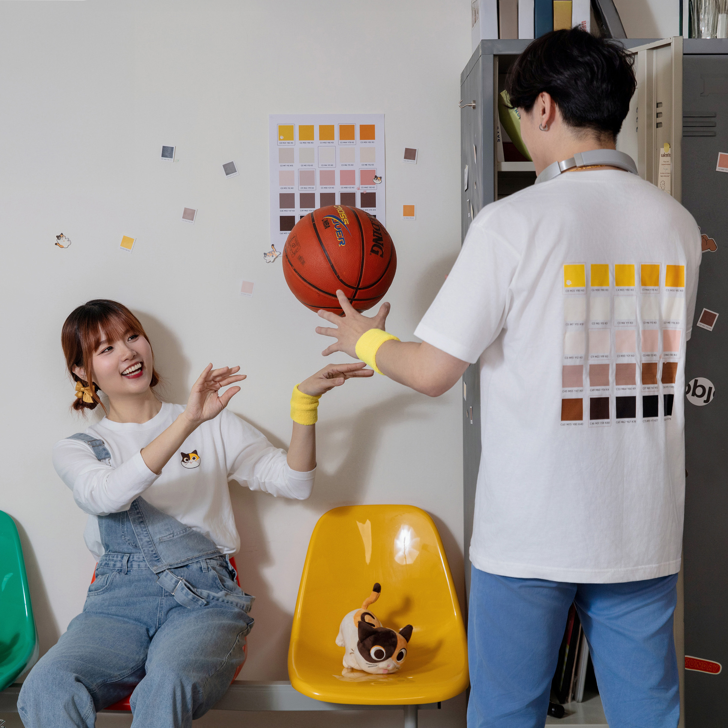 布丁貓的色票 長袖T恤