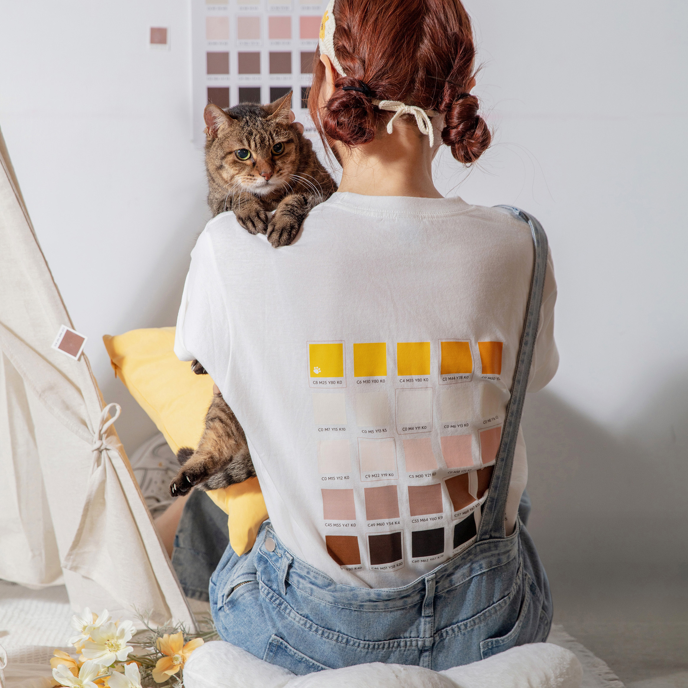 布丁貓的色票 短袖T恤