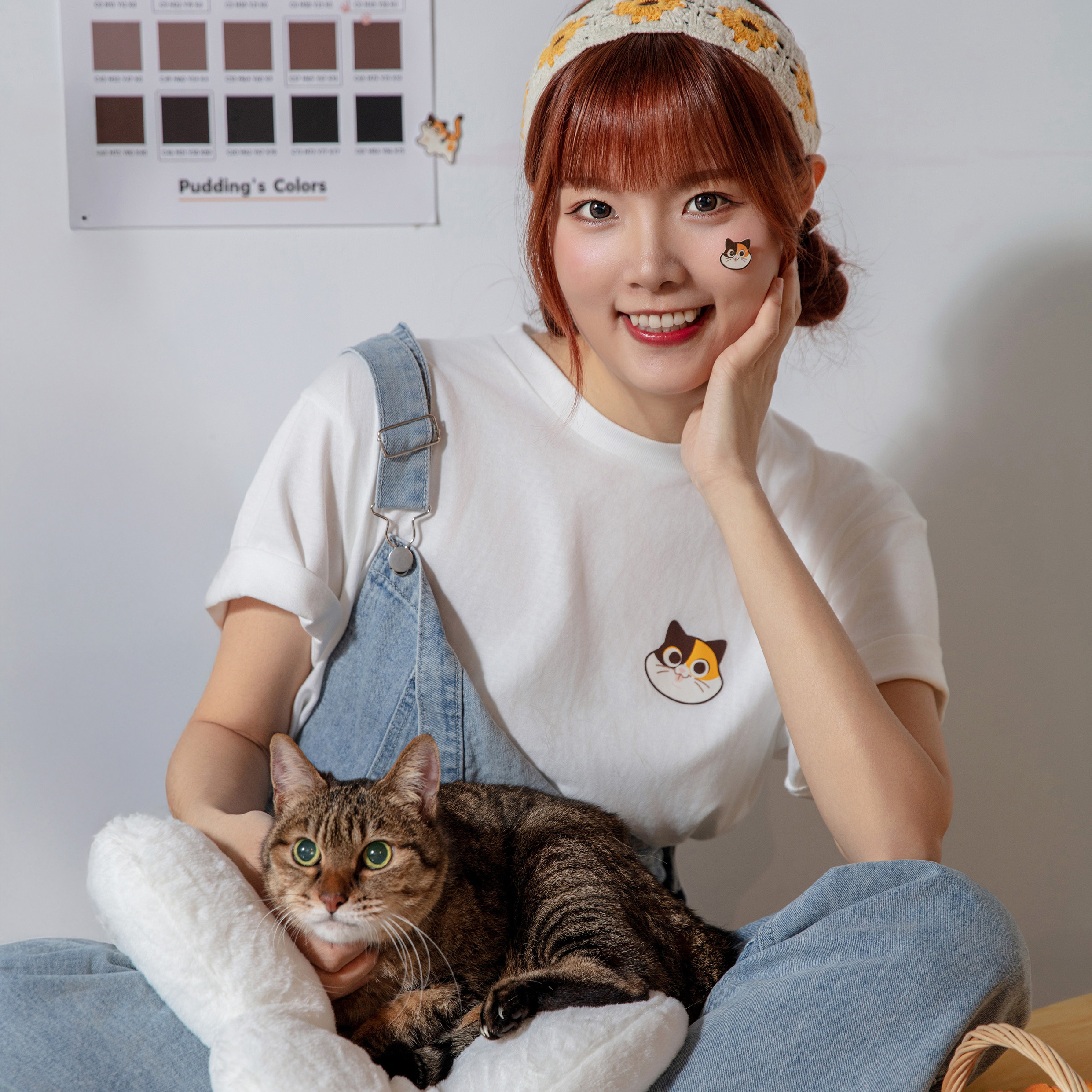 布丁貓的色票 短袖T恤