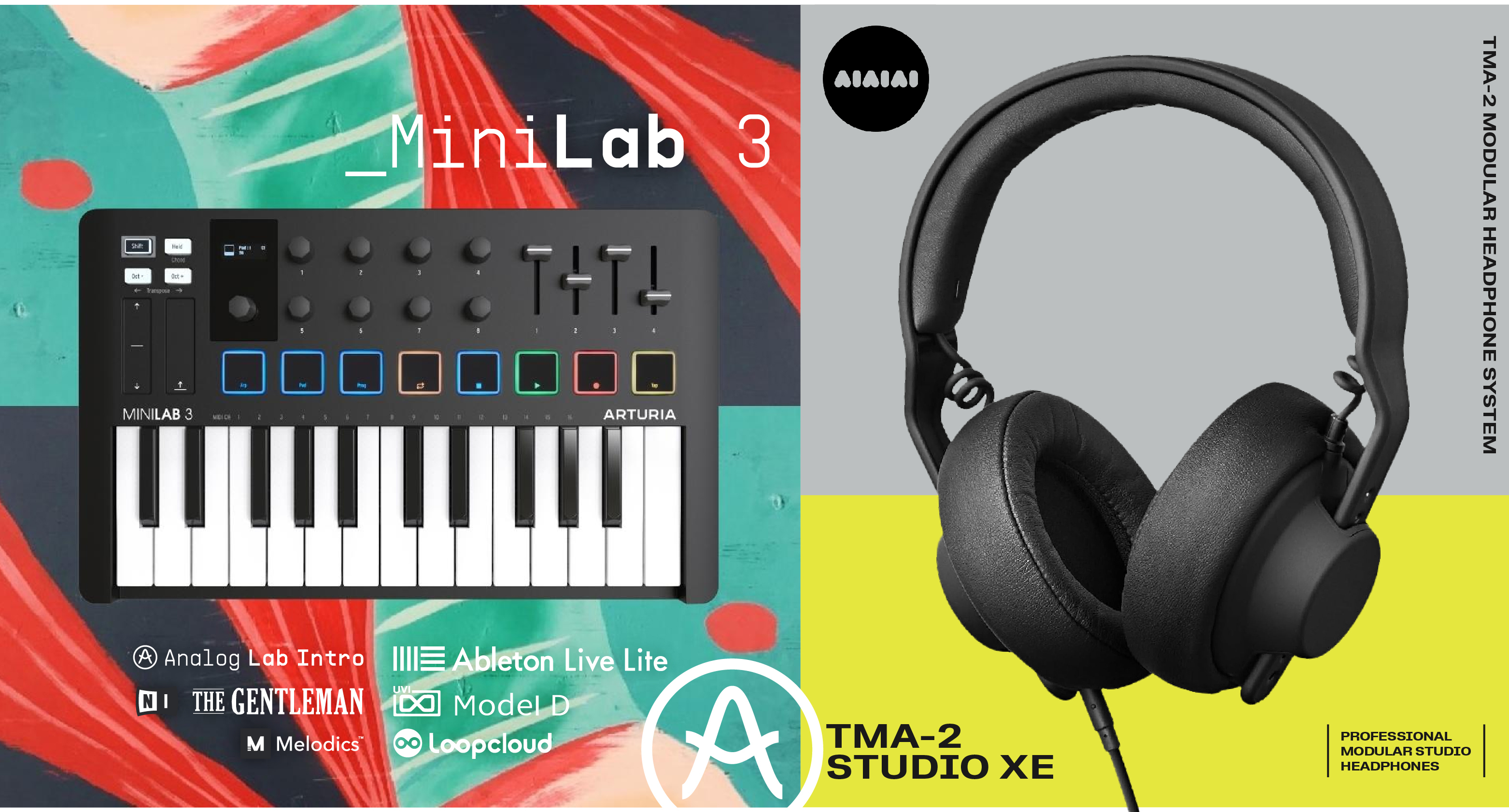 Arturia AIAIAI x ARTURIA TMA-2 Studio XE & MiniLab 3 監聽耳機/MIDI鍵盤 第 4 張圖片｜三峽鍵盤 / 鋼琴