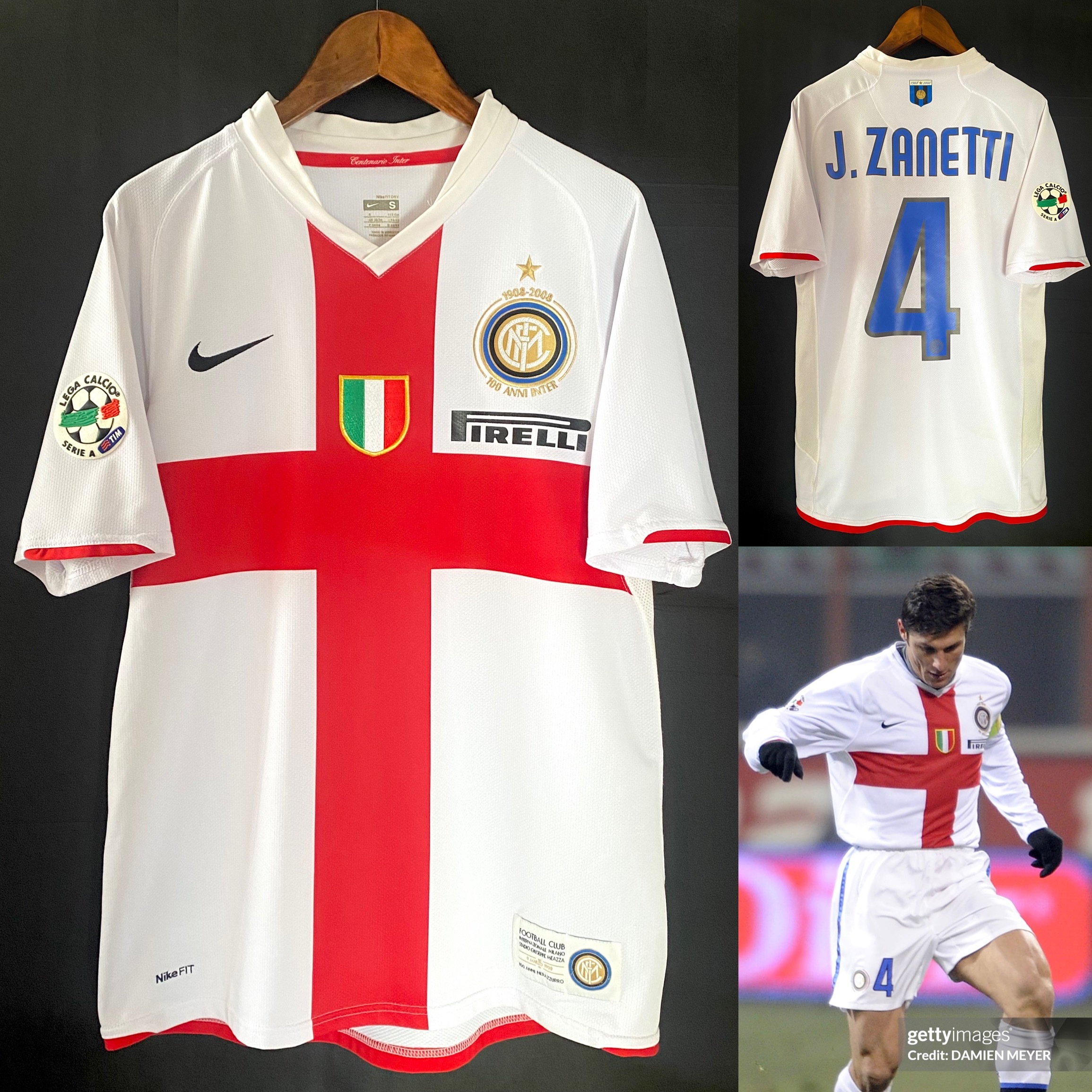 Inter Milan 2009-2010 Nike Centenary Third Shirt #4 J ZANETTI