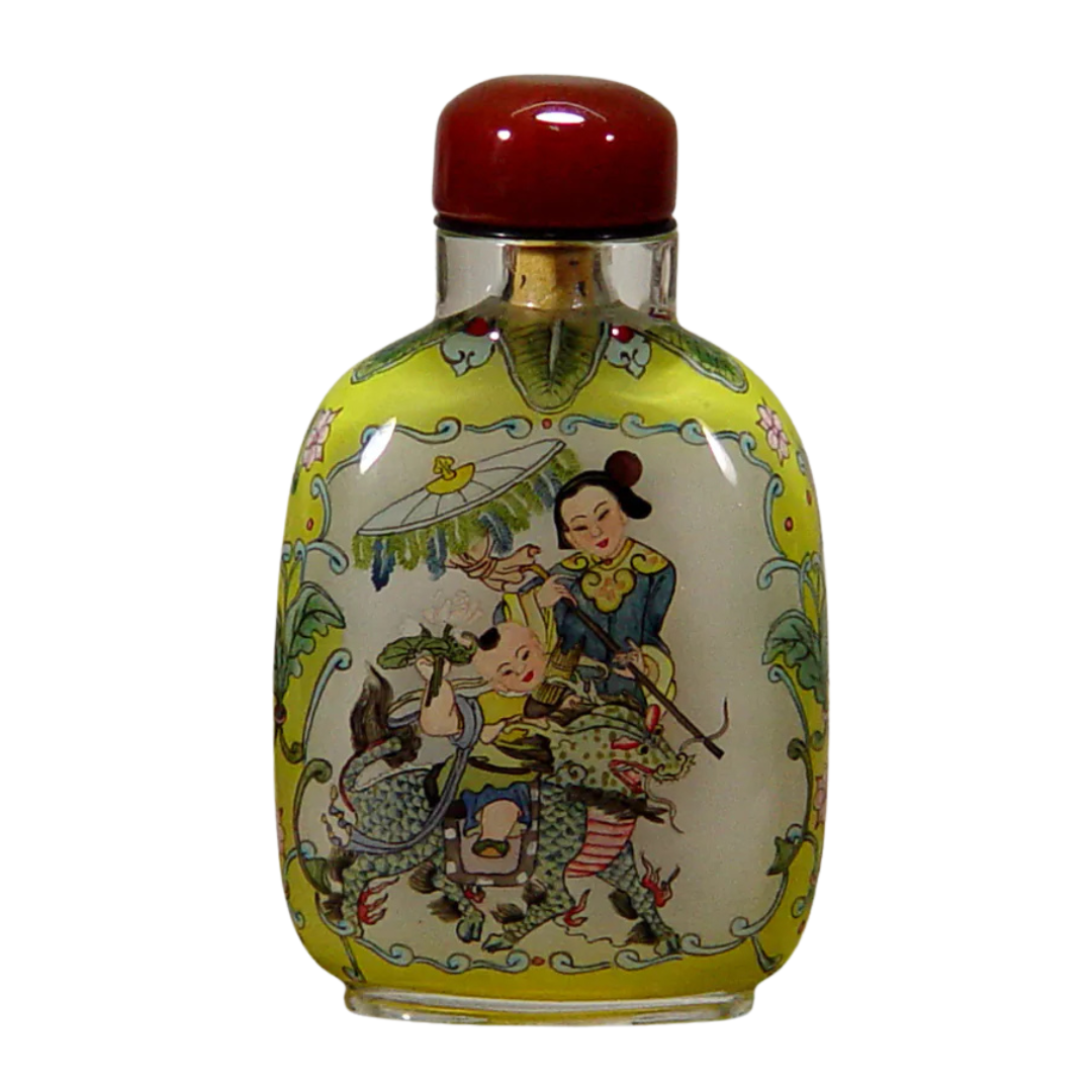 麒麟送子鼻煙壺 瑞獸呈祥寓意福澤綿延與子嗣昌盛