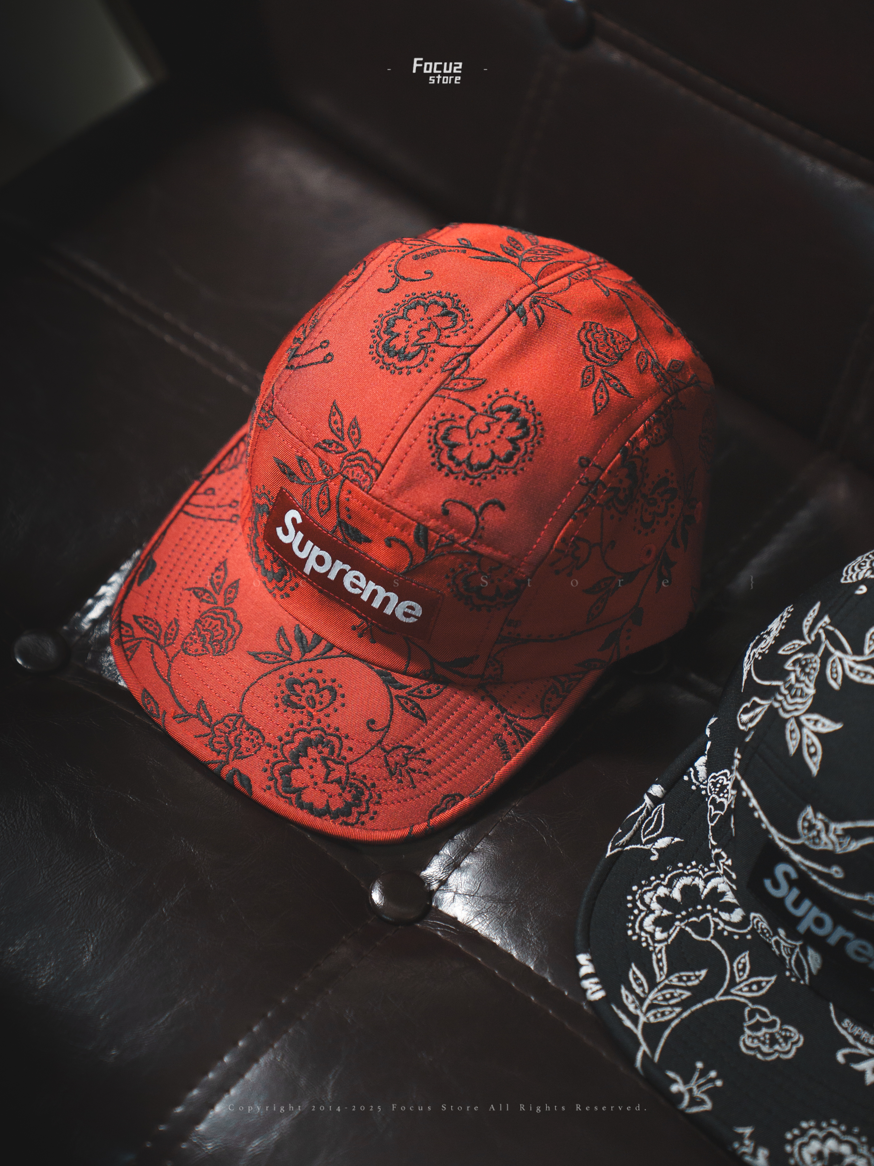 Supreme Floral Jacquard Camp Cap Black - SS25 - US