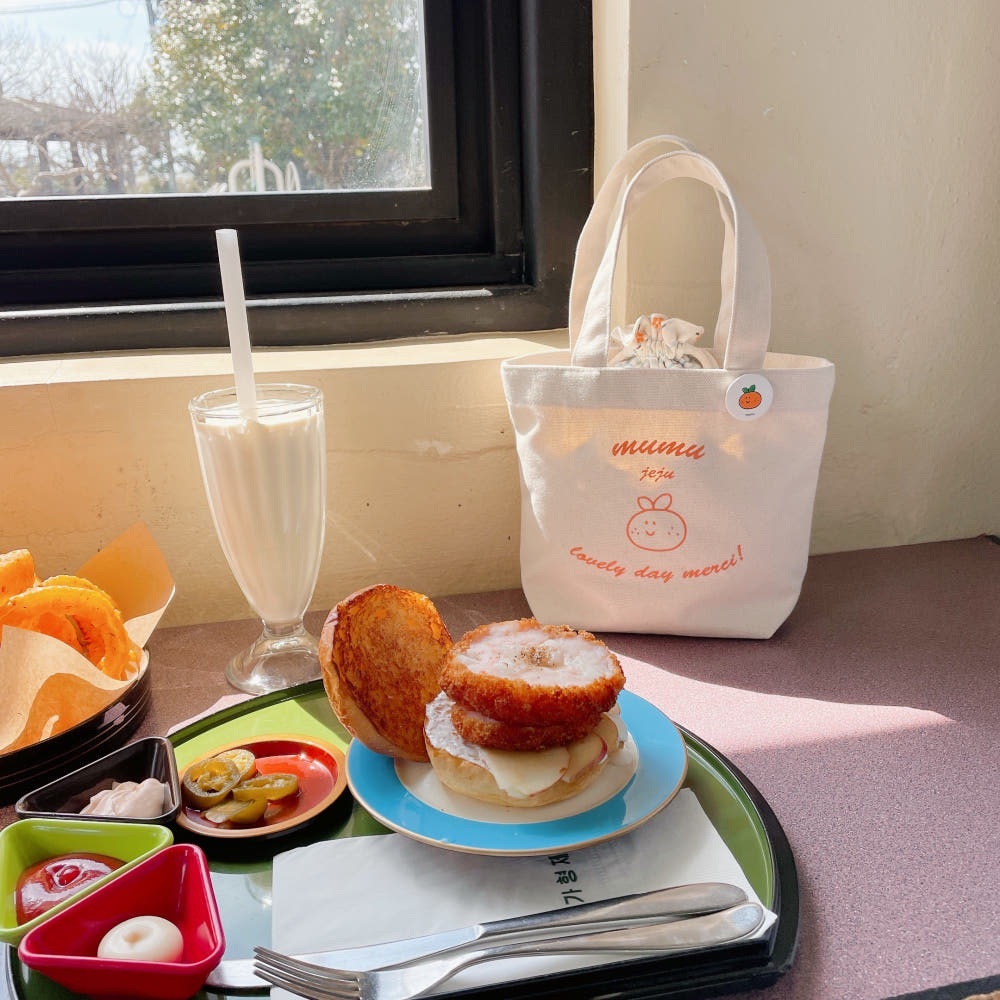 韓國橘子大/小帆布包