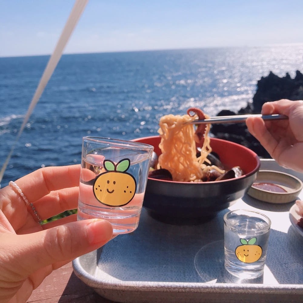 濟州島限定橘子燒酒杯