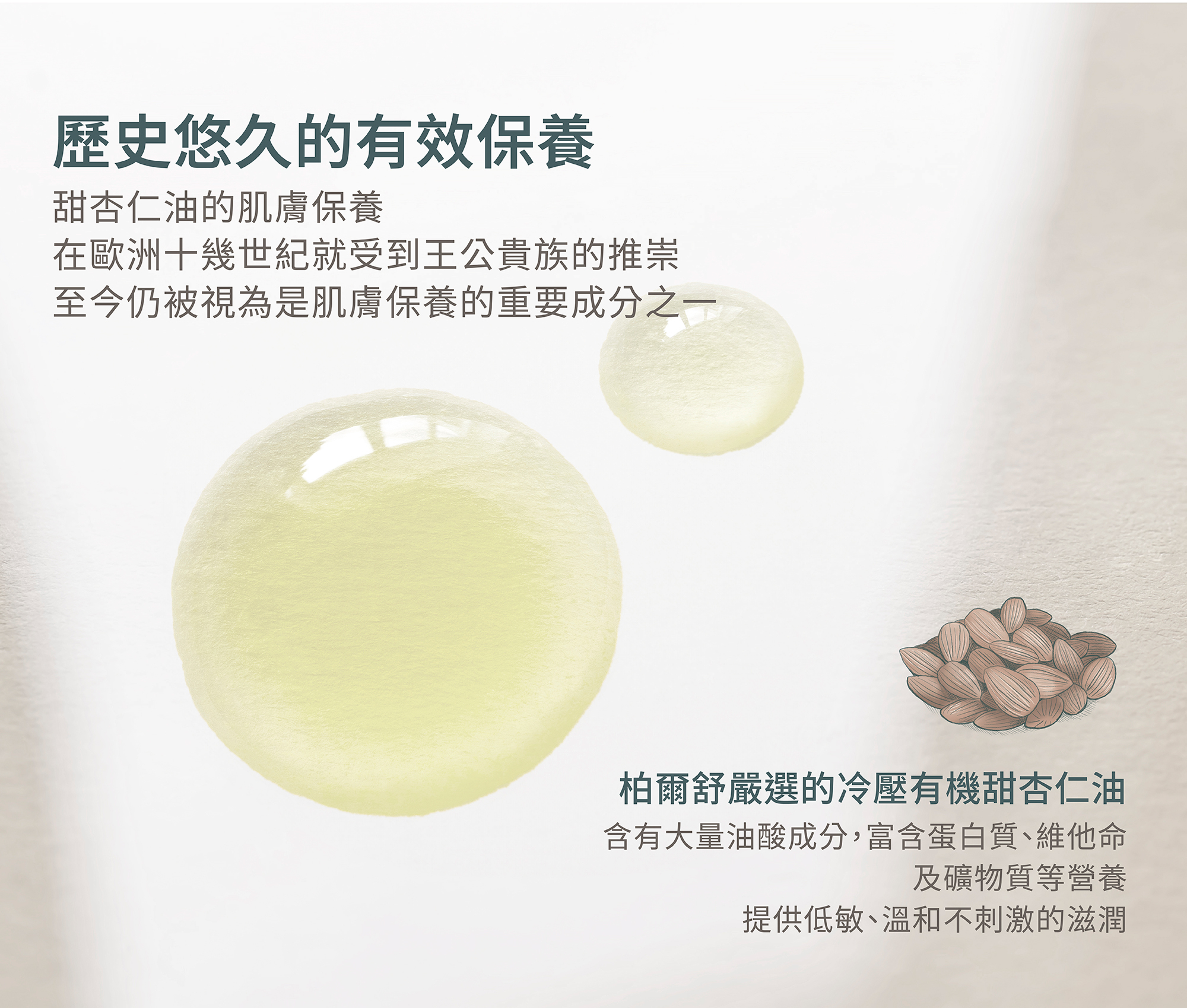 甜杏仁油,植物油,按摩油,柔軟肌膚,粗皮,厚皮,粗糙軟化,乾癢,乾燥