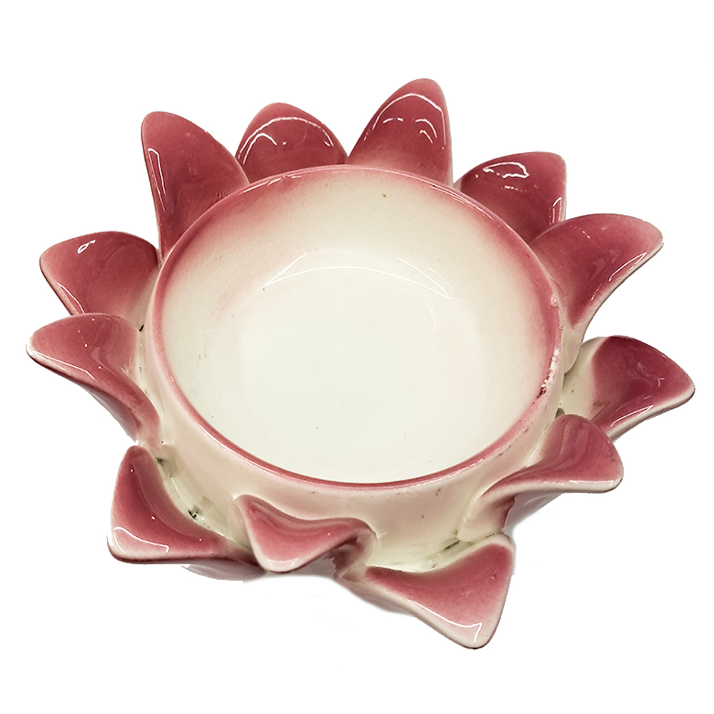 精緻粉紅瓷蓮座{人緣)【十方】113112