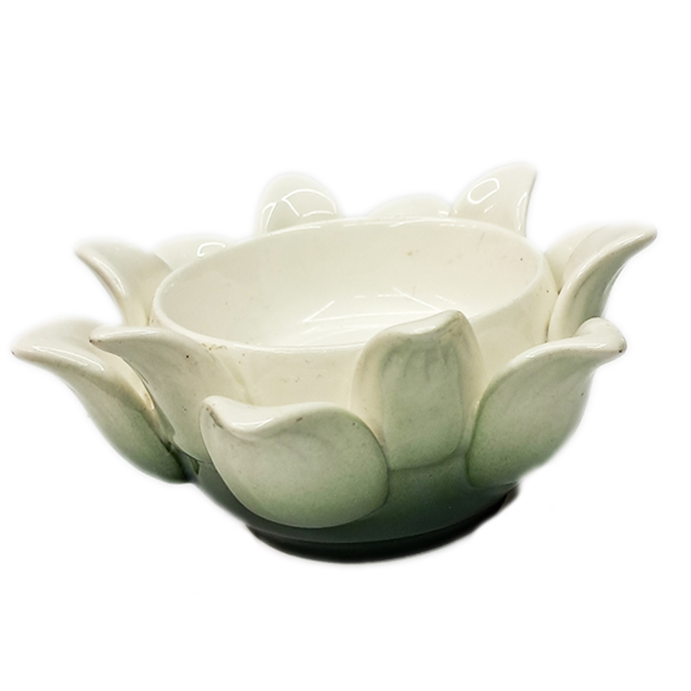 精緻白瓷蓮座 {身體健康)【十方】119246