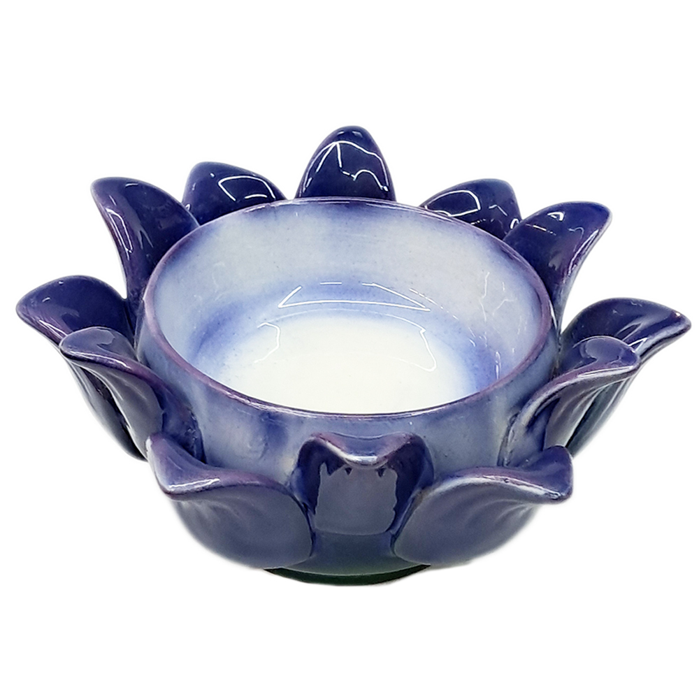 精緻藍瓷蓮座 {身體健康)【十方】154567