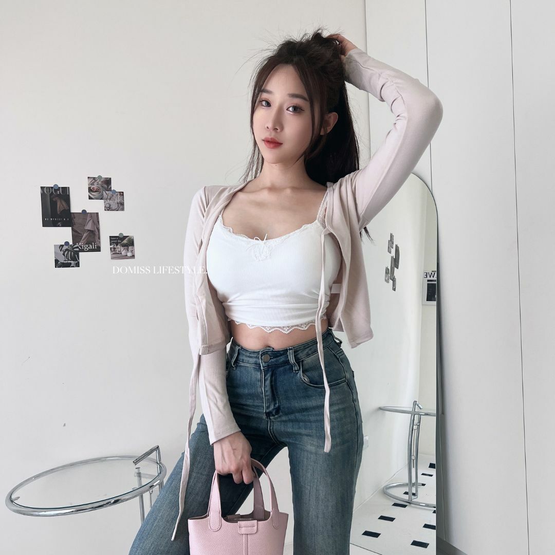 【穿搭加分項】DOMISS自訂-多穿法純色小外套 綁帶罩衫-3色(現貨)