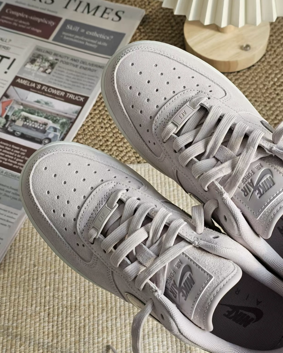 Nike Air Force 1 Low '07 Platinum Violet 香芋紫 粉紫 鐳射勾 麂皮 低筒休閒鞋