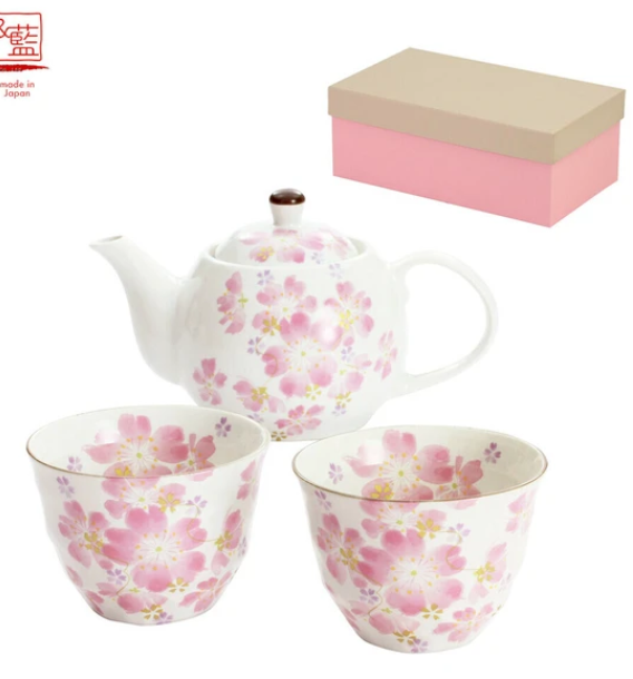 日本美濃燒茶壺套裝(華まつり)(2件套) (日本製)