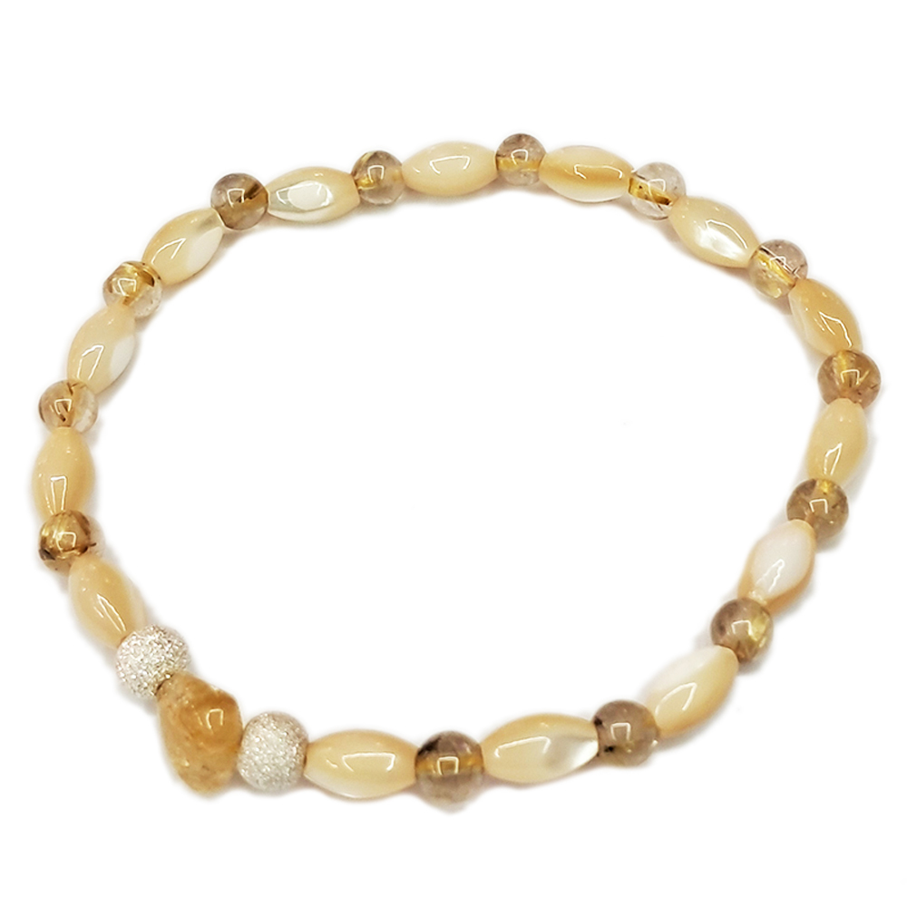 愛心{黃晶}&鈦晶&硨磲手珠【十方】154573