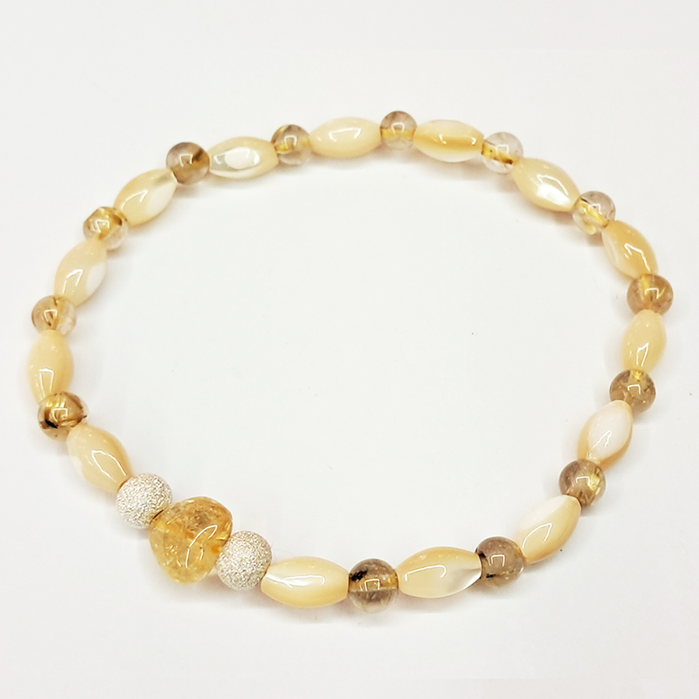 愛心{黃晶}&鈦晶&硨磲手珠【十方】154573