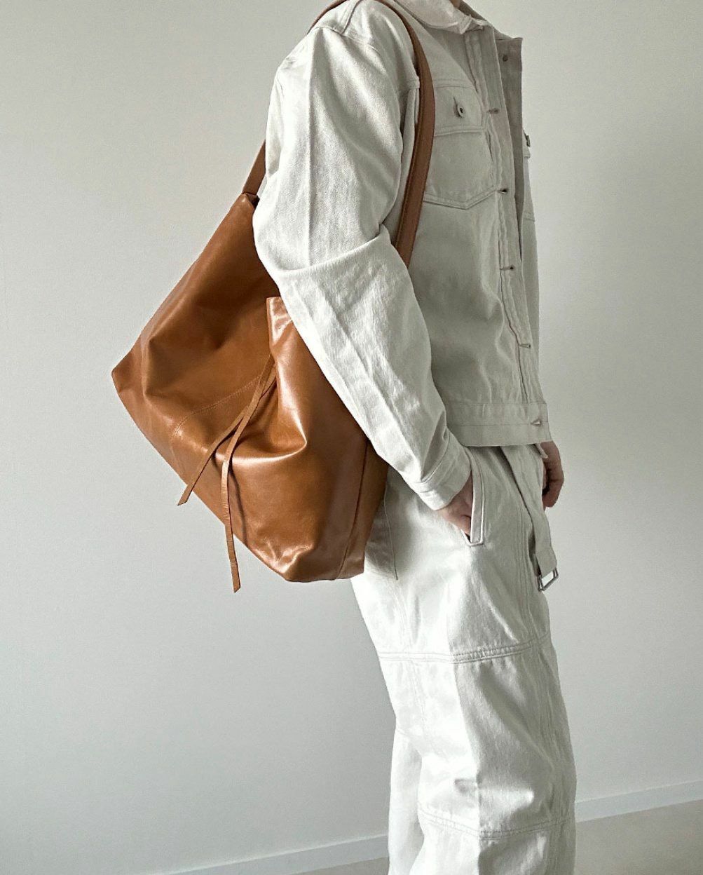 牛皮單肩袋 B352