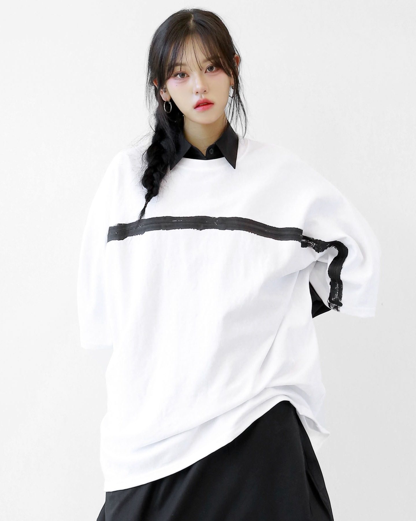 油漆線設計短袖T卹