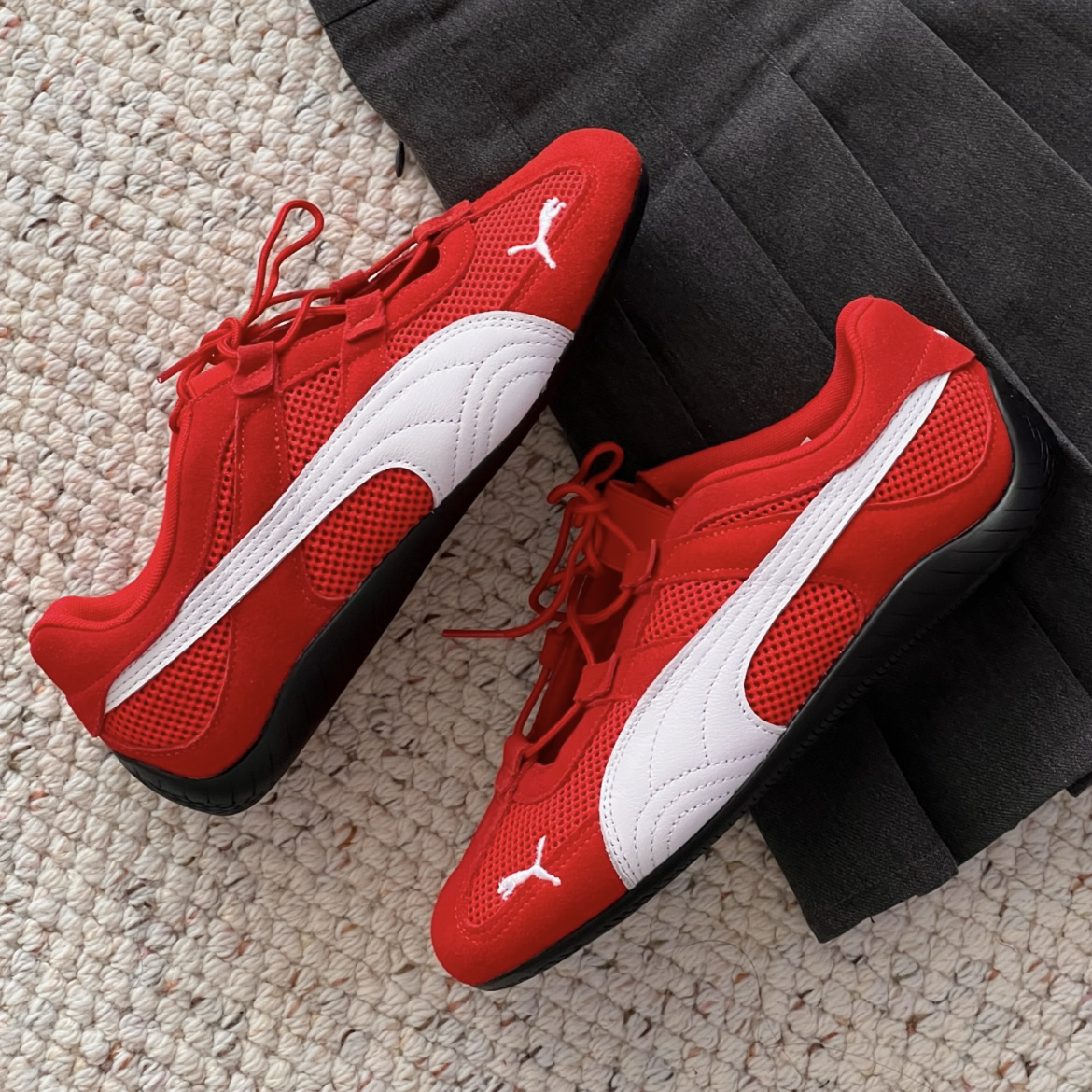 Puma Speedcat Go Red White 紅白 網布 麂皮 懶人鞋 芭蕾舞鞋