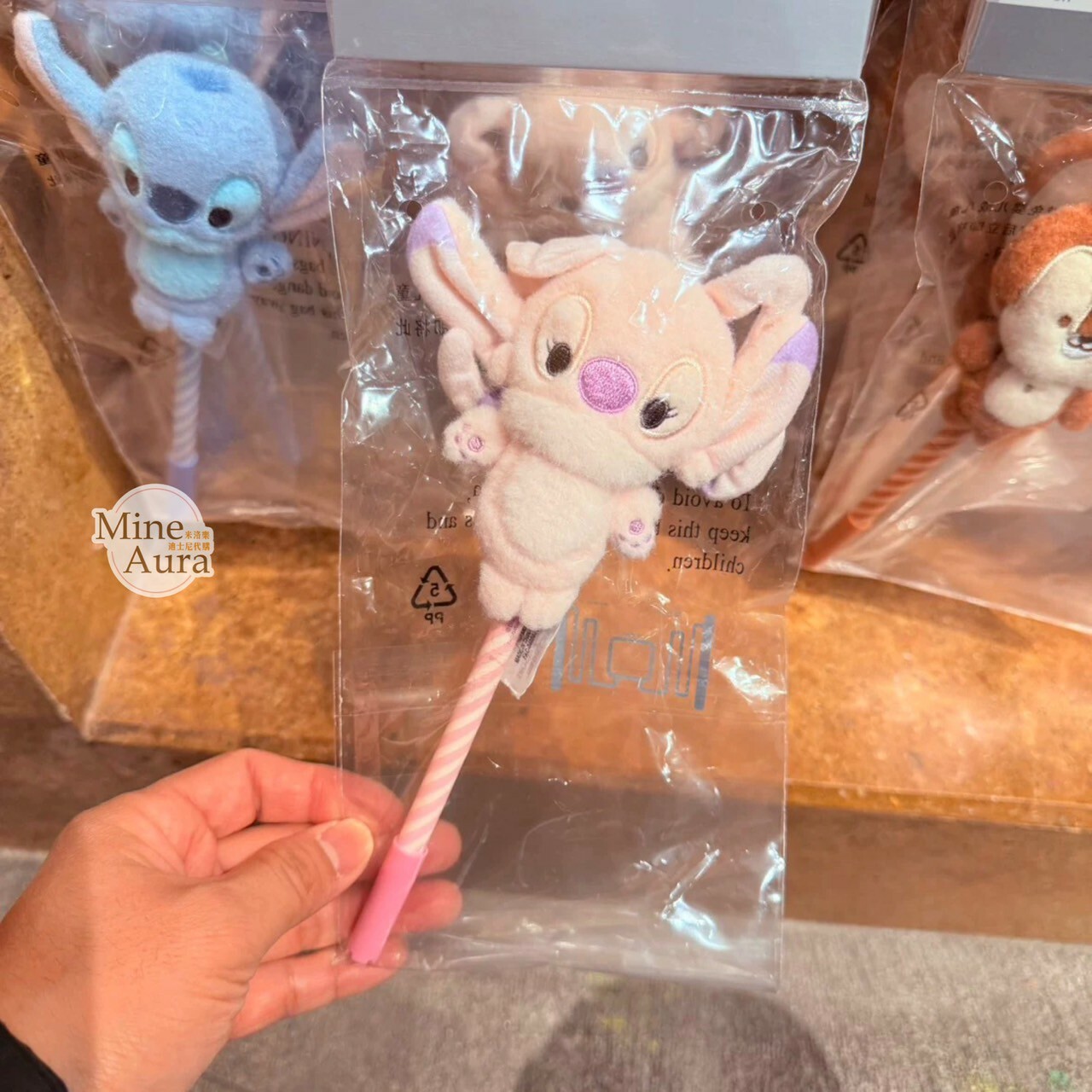 安琪拉 Angel 絨毛公仔指偶設計 造型 中性筆 星際寶貝 Lilo & Stitch -上海迪士尼樂園